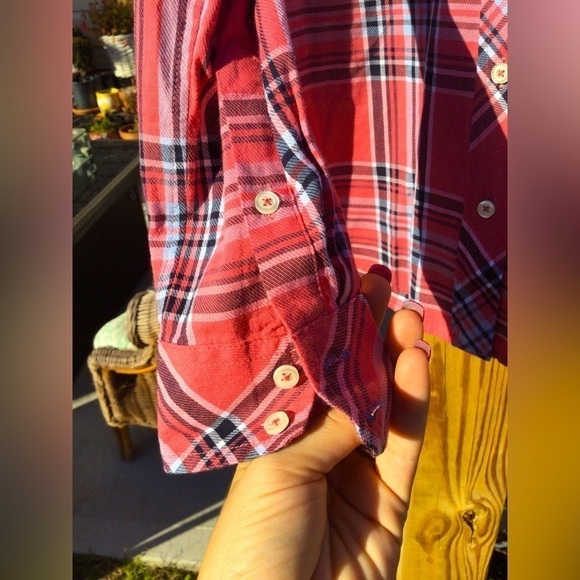 Talbots button up plaid shirt size small P NEW western gorpcore southwest petite - Picture 4 of 10